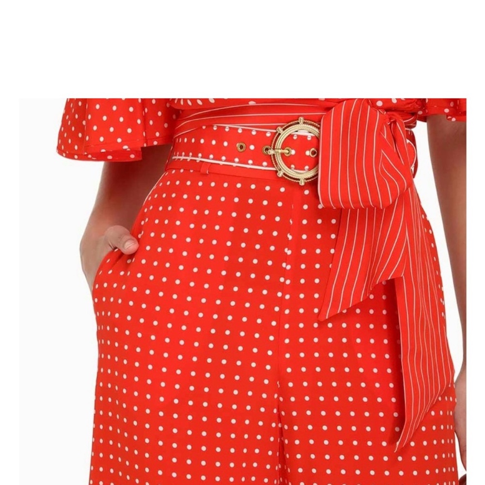 Zimmermann Red & white Polka Dot pants size 0. Wrap Top size 1 sold separately - Picture 3 of 16